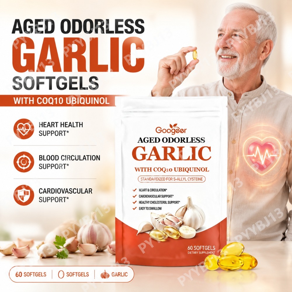 Coq10 Ubiquinol Softgel - Googeer Aged Odorless Garlic Extract Softgels