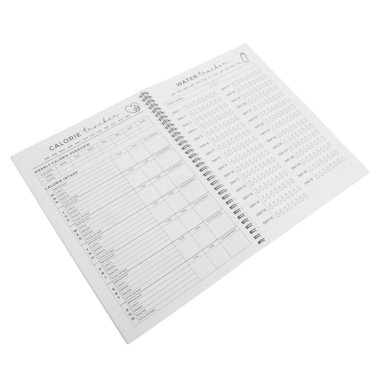 Nutrition Fitness Books - Fitness Planner Fitness Workout Journal 11.7x8.5