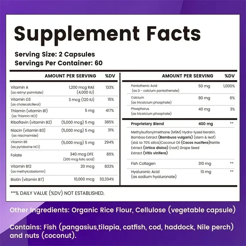 Biotin Collagen Keratin Supple - огляд і ціна Biotin Hair Growth