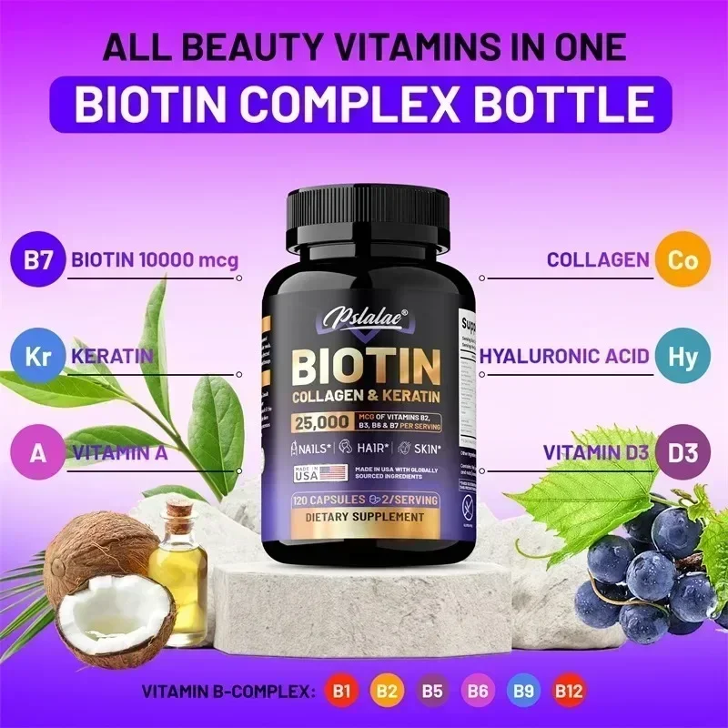 Biotin Collagen Keratin Supple - огляд і ціна Biotin Hair Growth