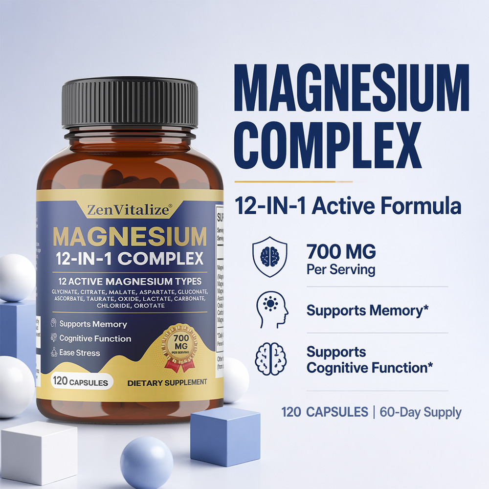Magnesium Complex 12 in 1 Magn - огляд і ціна Magnesium Glycinate Capsule