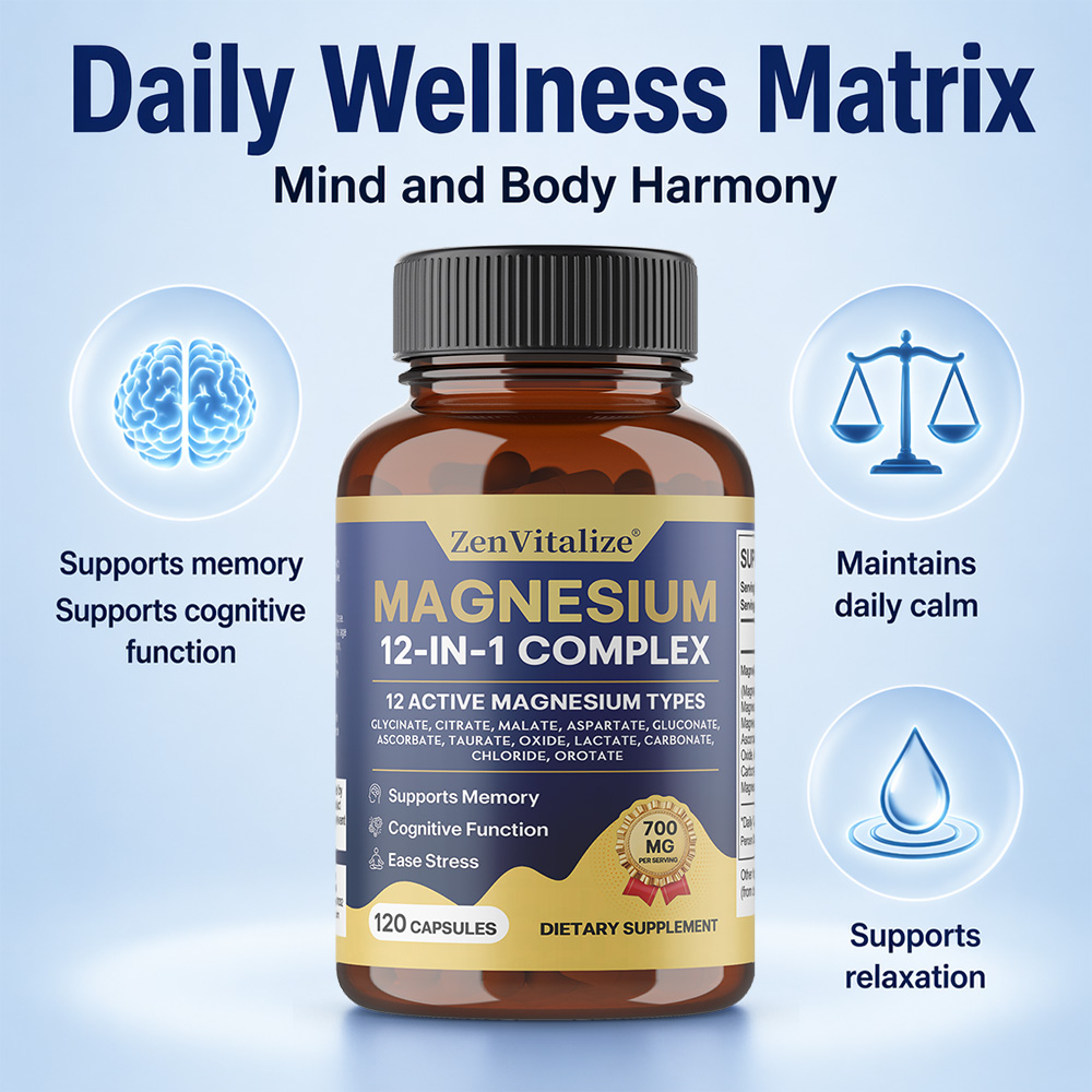 Magnesium Complex 12 in 1 Magn - огляд і ціна Magnesium Glycinate Capsule