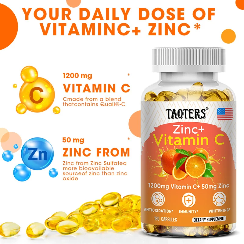 Taoters Vitamin C + Zinc Suppl - огляд і ціна Zinc Supplement 50Mg