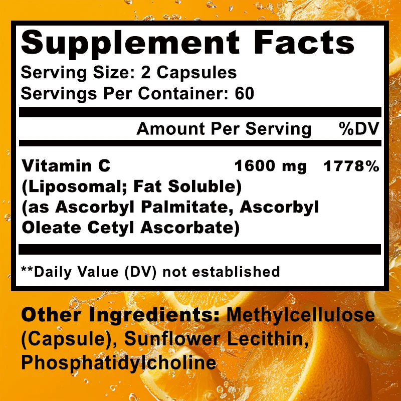 Liposomal Vitamin C 1600mg - P - огляд і ціна Zinc Supplement 50Mg