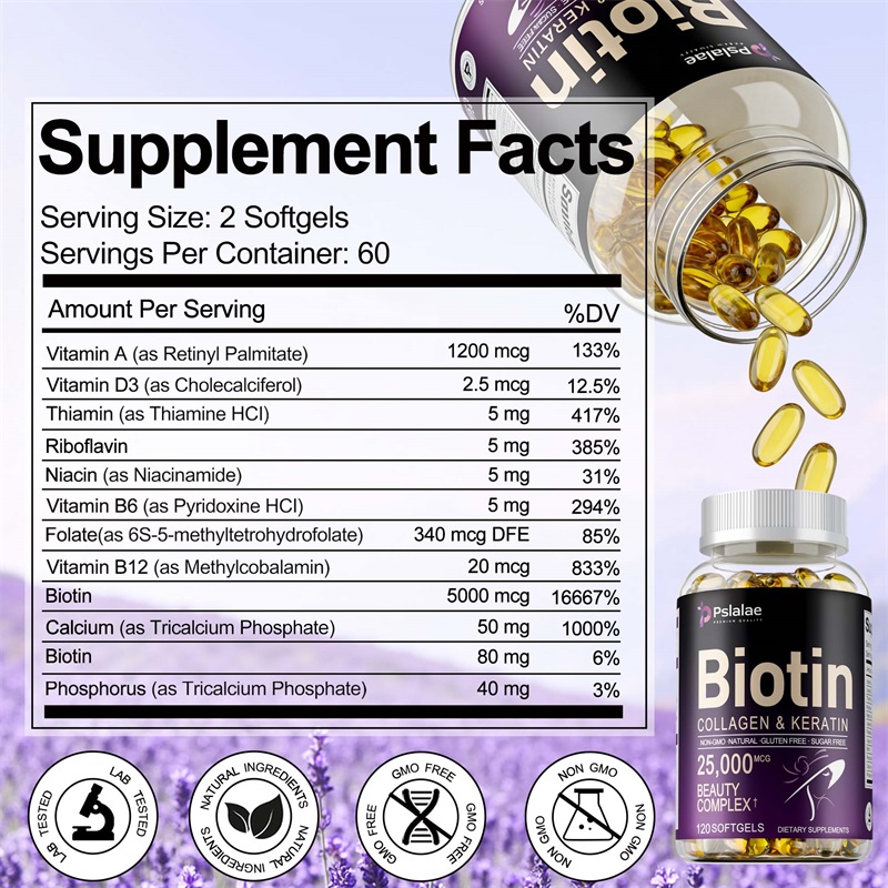 Biotin +Collagen +Keratin Caps - огляд і ціна Biotin Hair Growth