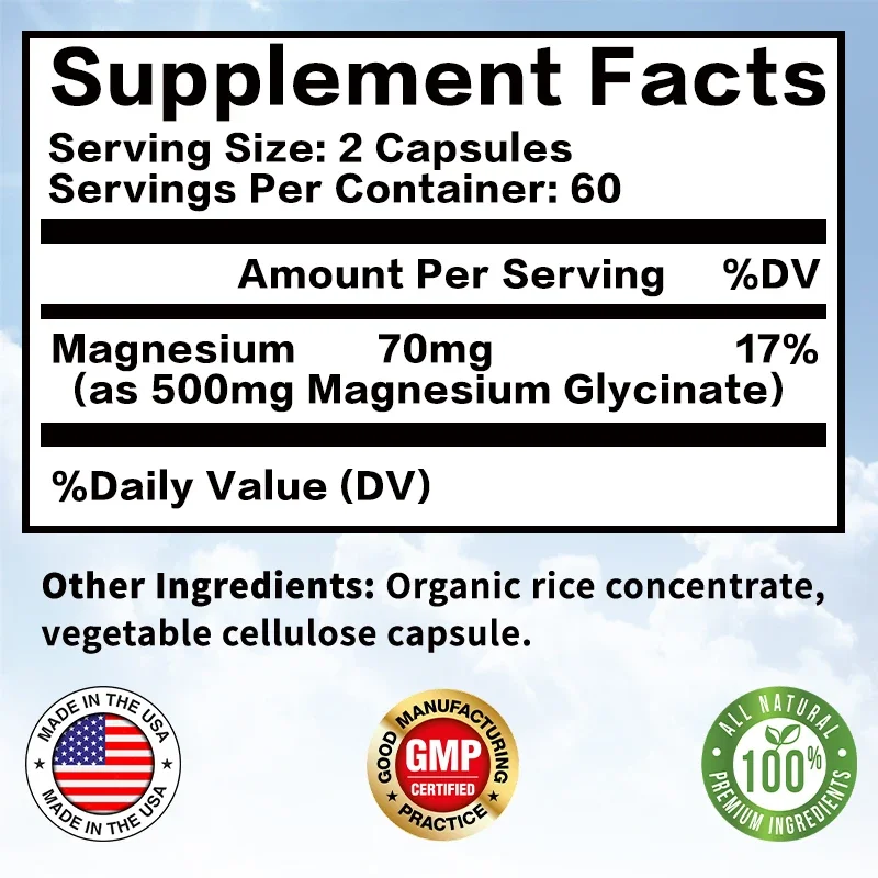 Magnesium Glycinate 500mg - Hi - огляд і ціна Magnesium Glycinate Capsule