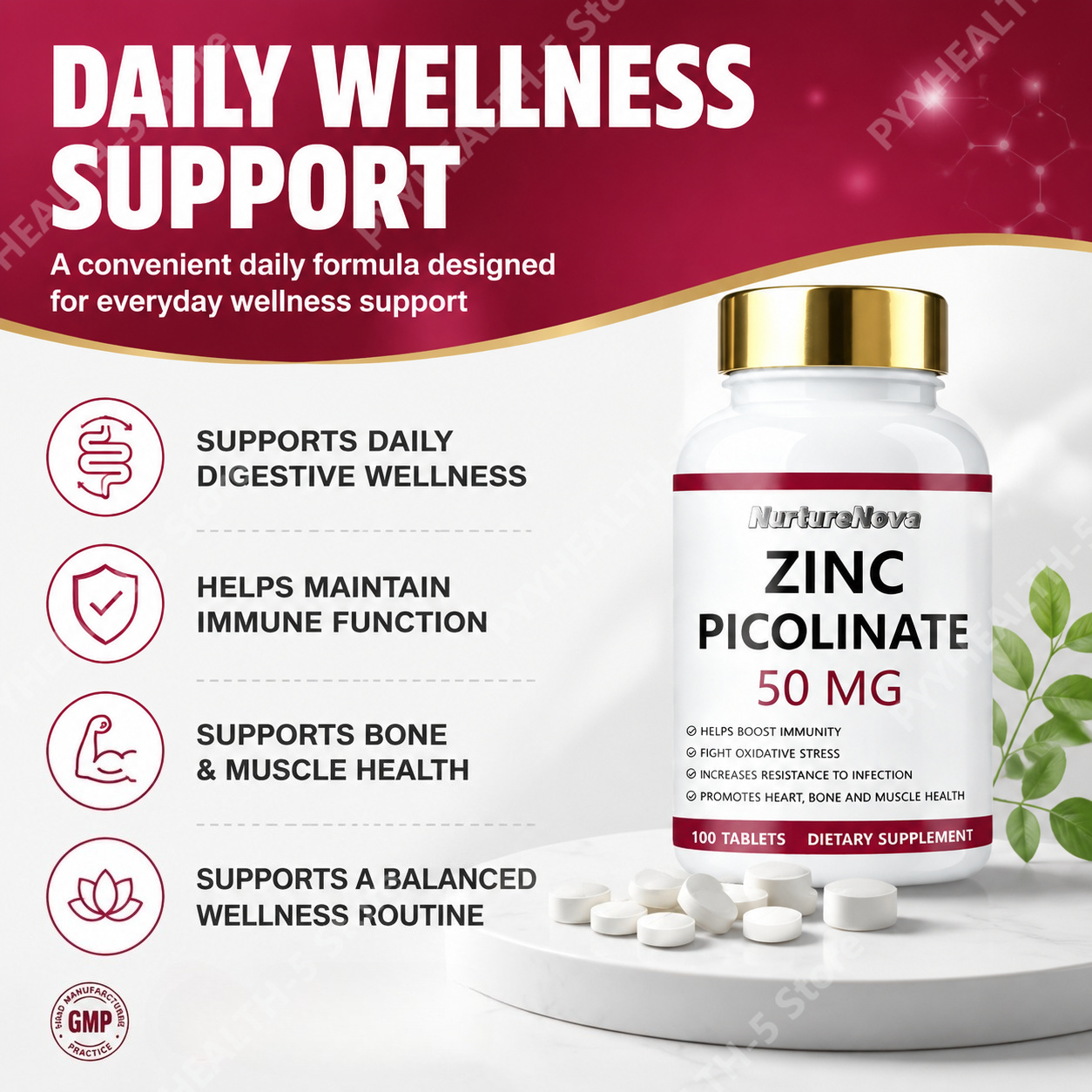Zinc Picolinate Tablets for An - огляд і ціна Zinc Supplement 50Mg