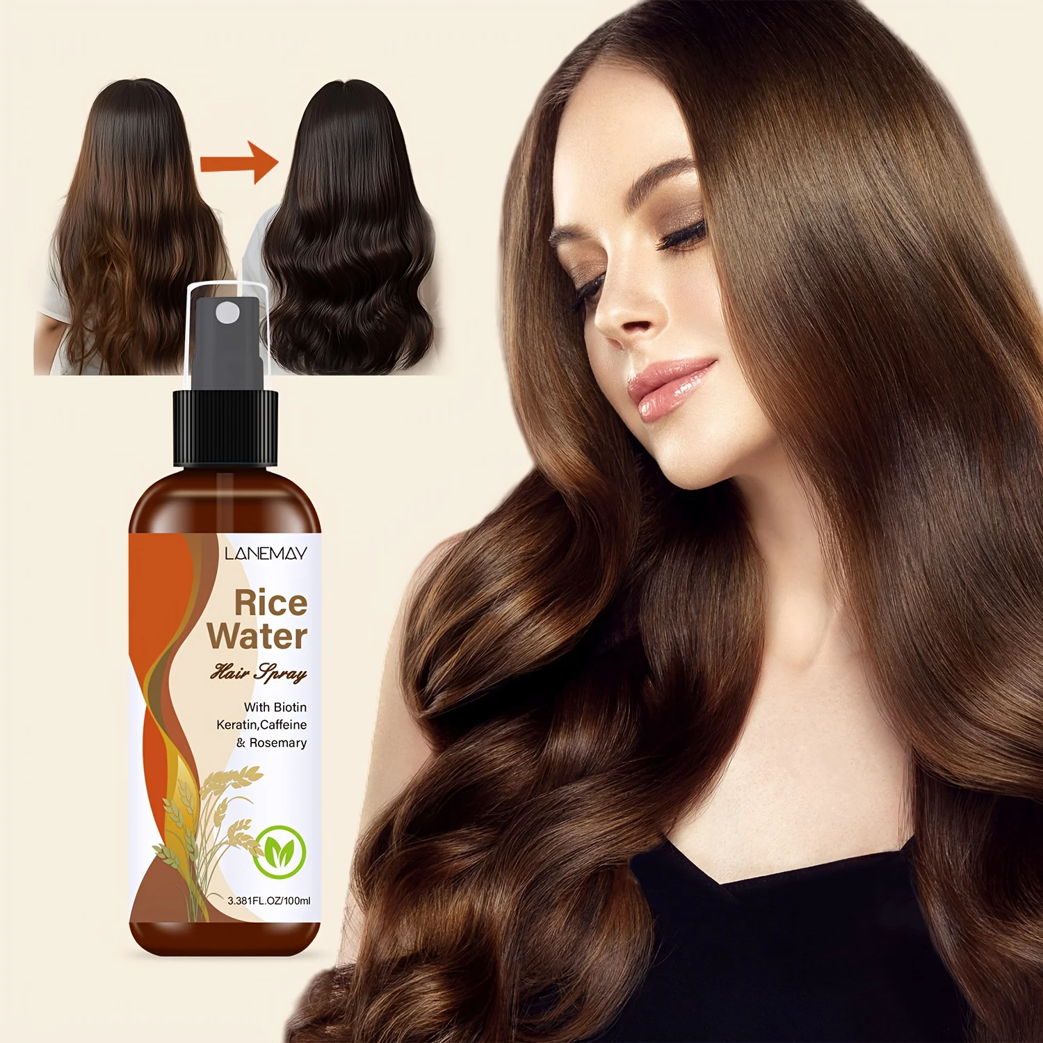 Rice Water Hair Spray - with B - огляд і ціна Biotin Hair Growth