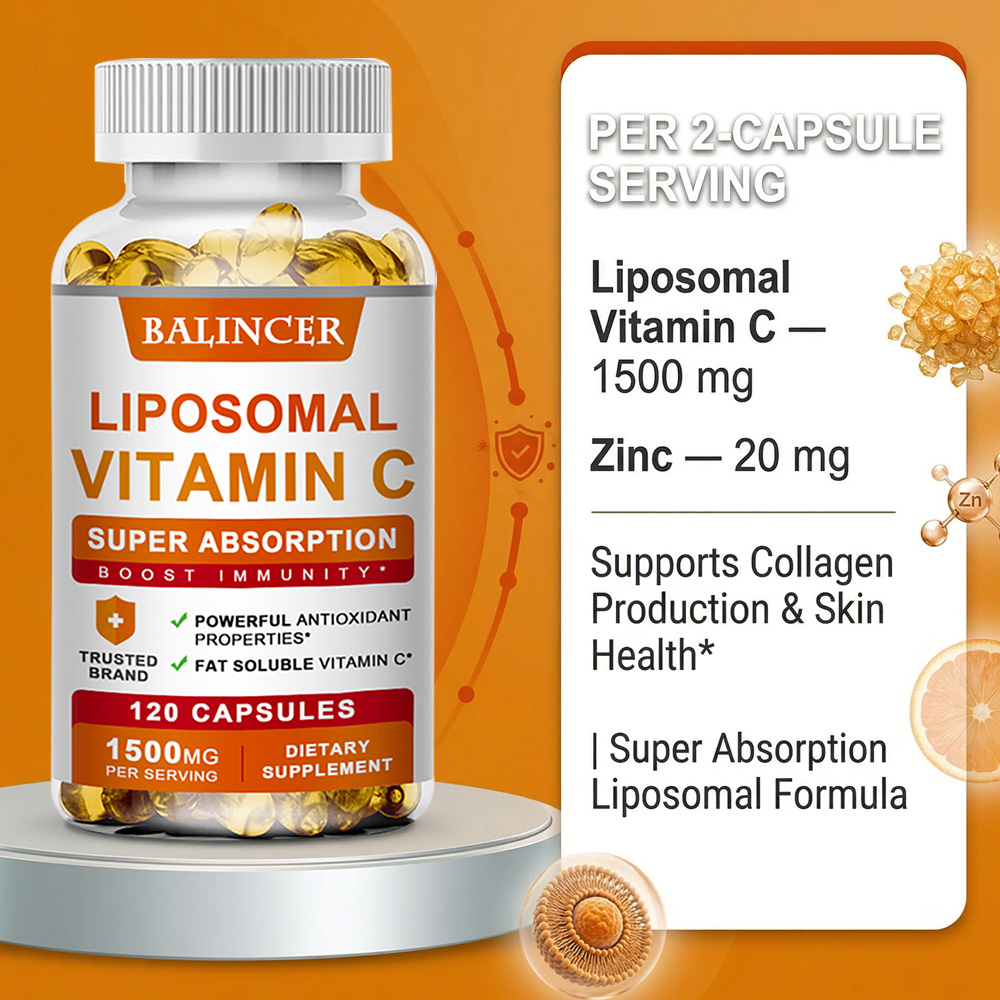 Liposomal Vitamin C 1500mg, Hi - огляд і ціна Zinc Supplement 50Mg
