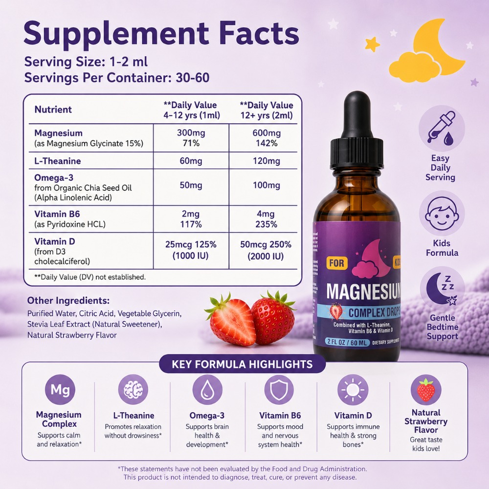 Kids Magnesium Complex Drops w - огляд і ціна Magnesium Glycinate Capsule