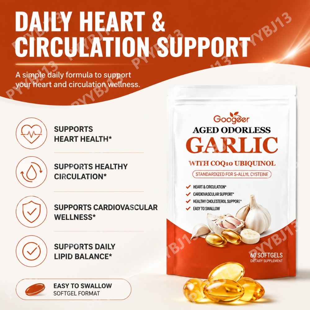 Googeer Aged Odorless Garlic E - огляд і ціна Coq10 Ubiquinol Softgel
