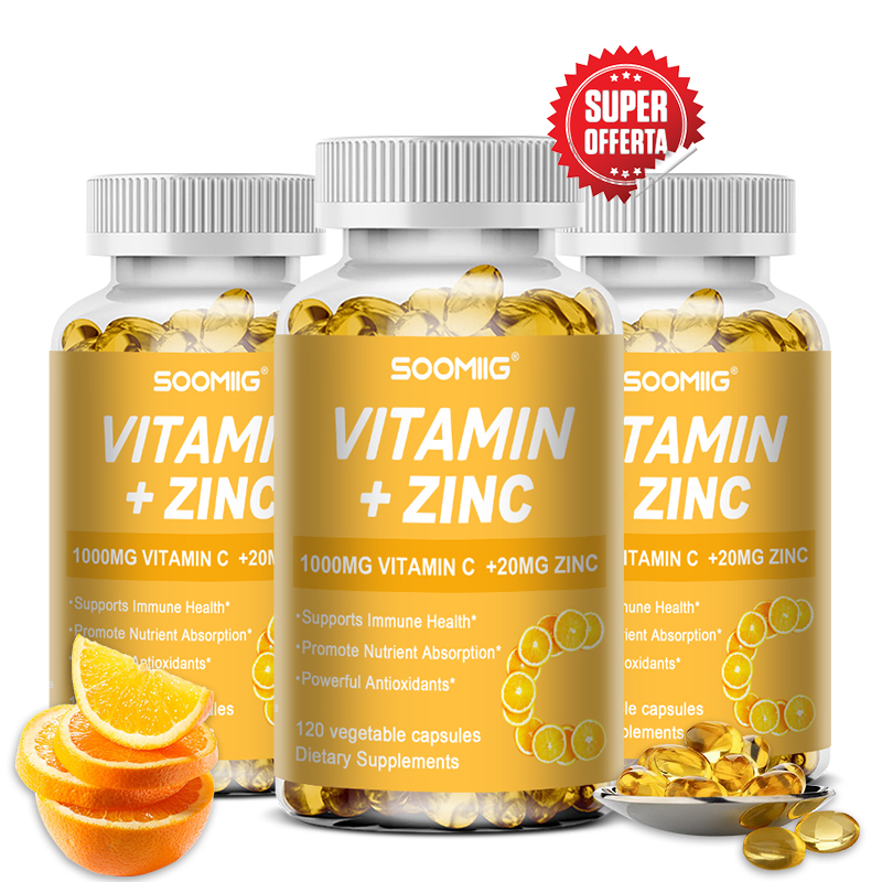 Vitamin C 1000mg + Zinc 20mg C - огляд і ціна Zinc Supplement 50Mg