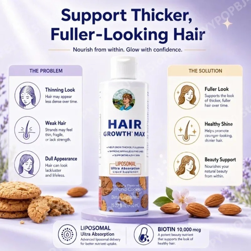 Liposomal Hair Growth Liquid,  - огляд і ціна Biotin Hair Growth
