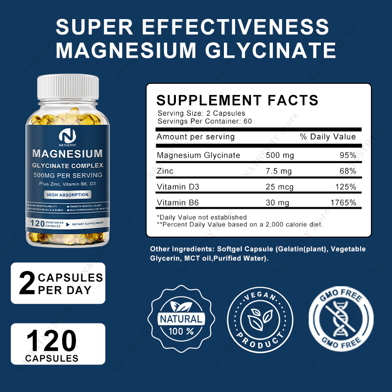 Magnesium Glycinate Capsules w - огляд і ціна Magnesium Glycinate Capsule