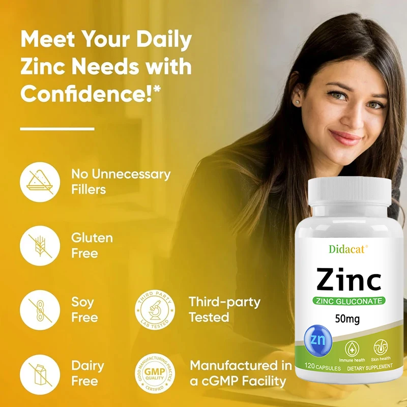 Zinc 50 Mg - with Zinc Glucona - огляд і ціна Zinc Supplement 50Mg